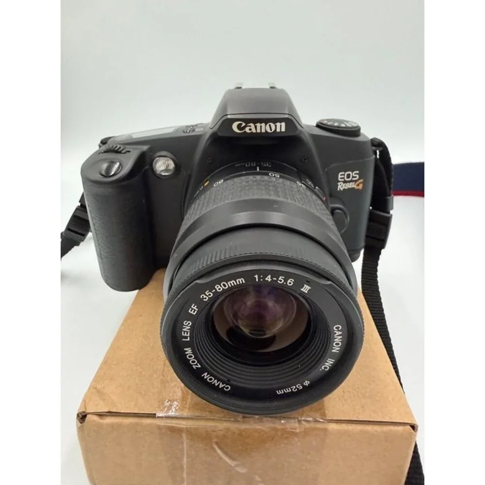 Canon EOS G 35mm SLR Film Camera #1456 with 35-80mm III zoom lens tested Vintage